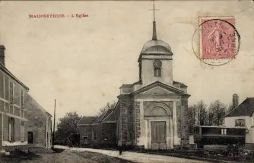 Ak Mauperthuis Seine et Marne, Kirche