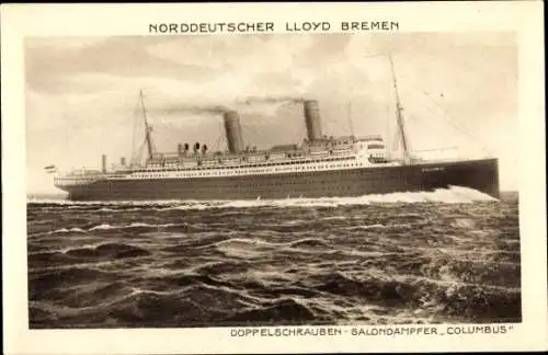 Ak Norddeutscher Lloyd Bremen, Salondampfer Columbus