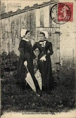 Ak Niort Deux Sèvres, Bauernmädchen, runder Hut