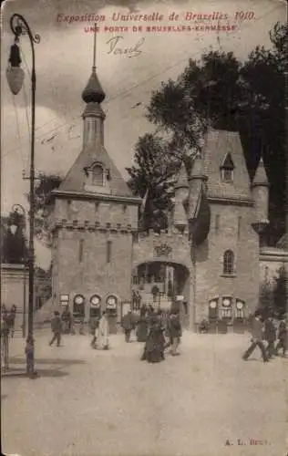 Ak Brüssel, Weltausstellung 1910, Messe Porte de Bruxelles