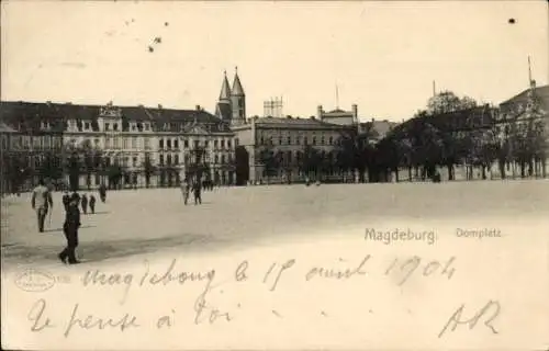 Ak Magdeburg an der Elbe, Domplatz