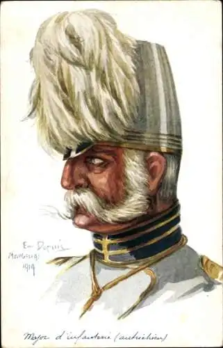 Künstler Ak Dupuis, Emil, Major der österreichischen Infanterie, 1914