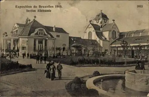 Ak Brüssel Brüssel, Ausstellung 1910, Deutsche Sektion