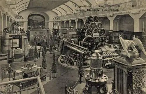 Ak Brüssel Brüssel, Ausstellung 1910, Deutsche Sektion, Industriehalle