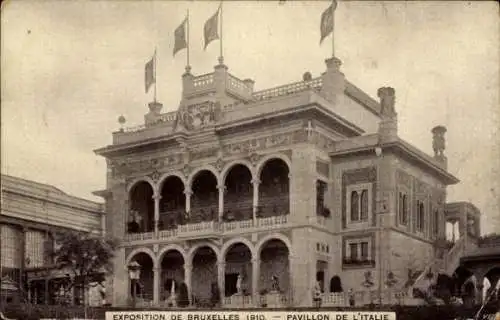 Ak Brüssel Brüssel, Ausstellung 1910, Italien-Pavillon