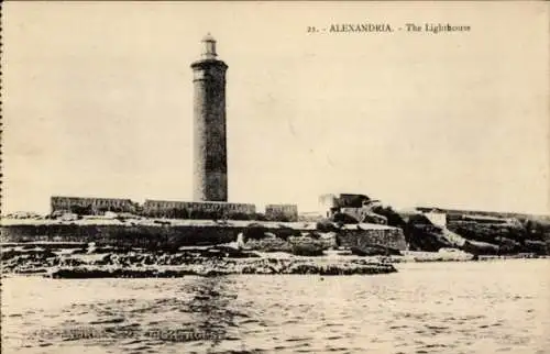 Ak Alexandria Ägypten, Leuchtturm