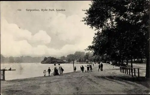 Ak London City England, Serpentine, Hyde Park