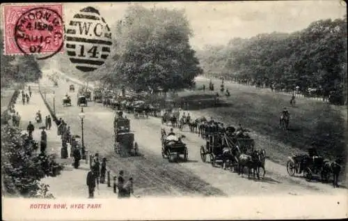 Ak London City England, Rotten Row, Hyde Park