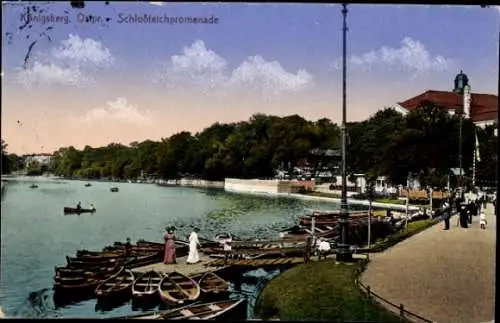 Ak Kaliningrad Königsberg Ostpreußen, Schlossteichpromenade