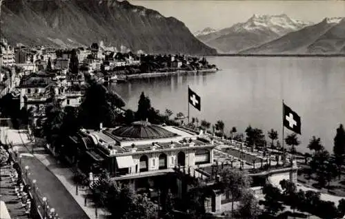 Ak Montreux Kanton Waadt Schweiz, Sportpavillon, Dents du Midi