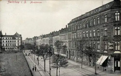 Ak Zwickau in Sachsen, Nordstraße, Rud. Breitscheid-Straße, Musikschule