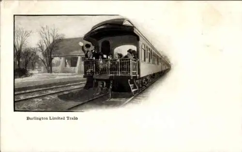 Ak US Amerikanische Eisenbahn, Burlington Limited Train