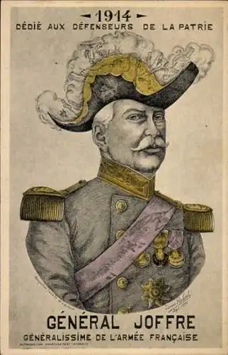 Künstler Ak General Joseph Joffre, Portrait