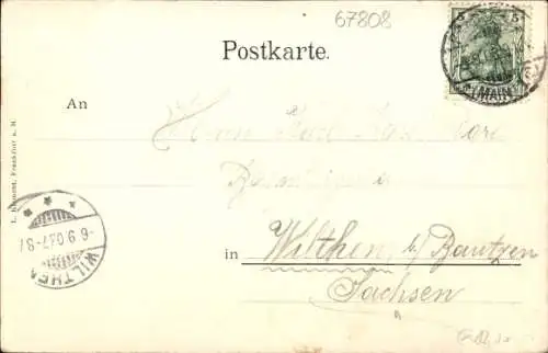 Passepartout Ak Falkenstein Königstein im Taunus, Gesamtansicht