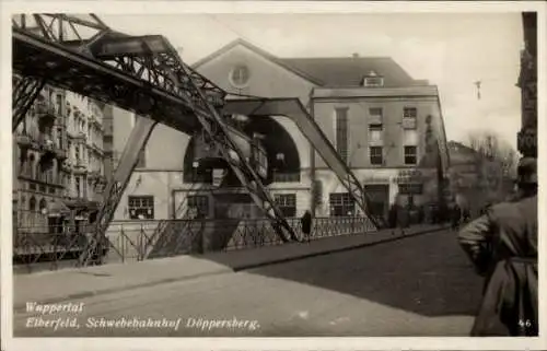 Ak Elberfeld Wuppertal, Schwebebahn Döppersberg