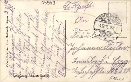 Passepartout Ak Limburg an der Lahn, Straßenpartie, Fachwerkhäuser