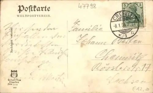Ak Krefeld am Niederrhein, Hafen, Schiffe