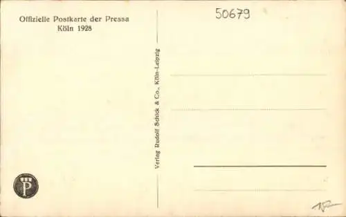 Ak Köln, Internationale Presseausstellung Pressa 1928, Ausstellungsgelände, Ballon