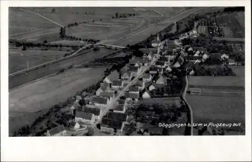 Ak Gögglingen Ulm an der Donau, Fliegeraufnahme