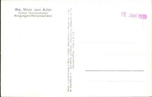 Ak Ringingen (Hohenzollern) Burladingen Schwäbische Alb, Fliegeraufnahme