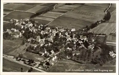 Ak Großschafhausen Schwendi in Oberschwaben, Fliegeraufnahme