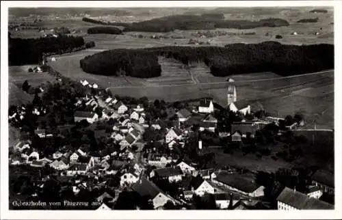 Ak Gebrazhofen Leutkirch im Allgäu Württemberg, Fliegeraufnahme