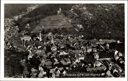 Ak Schriesheim an der Bergstraße, Fliegeraufnahme