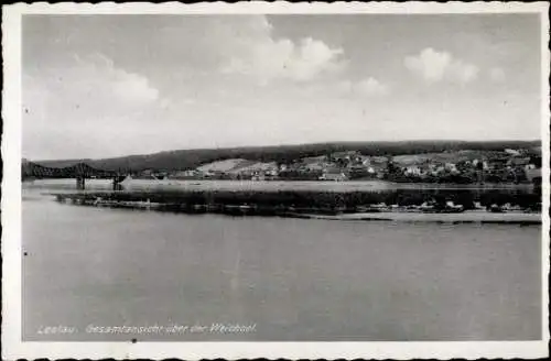 Ak Włocławek Leslau Polen, Panorama, Weichsel