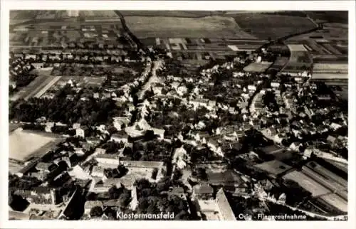 Ak Klostermansfeld in Sachsen Anhalt, Fliegeraufnahme