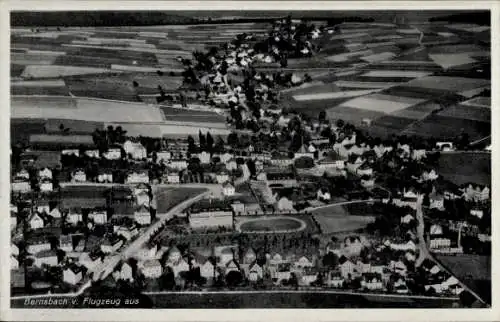 Ak Bernsbach Lauter-Bernsbach im Erzgebirge Sachsen, Fliegeraufnahme