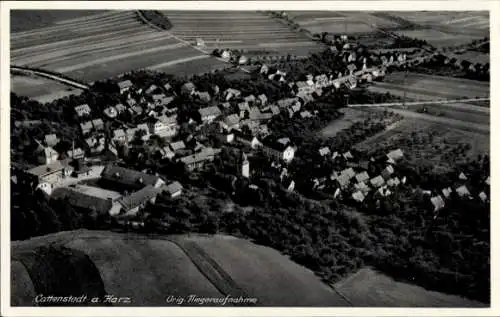 Ak Cattenstedt Blankenburg am Harz, Fliegeraufnahme