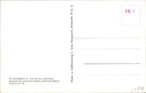 Ak Oberröblingen an der Helme Sangerhausen Südharz, Fliegeraufnahme