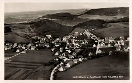 Ak Holzelfingen Lichtenstein Baden Württemberg, Fliegeraufnahme