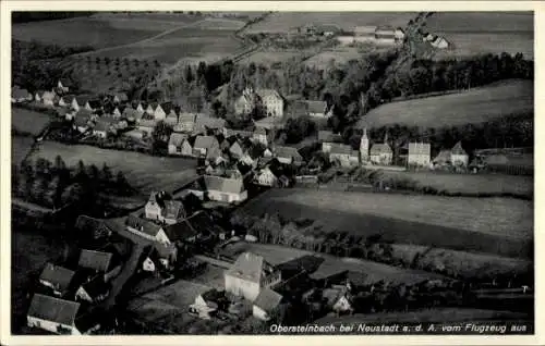 Ak Obersteinbach Markt Taschendorf Unterfranken, Fliegeraufnahme