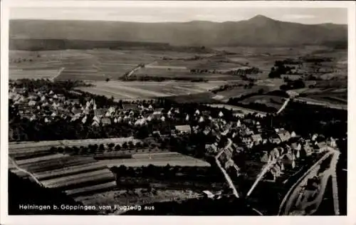 Ak Heiningen in der Schwäbischen Alb, Fliegeraufnahme