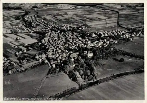 Ak Barchfeld an der Werra Thüringen, Fliegeraufnahme