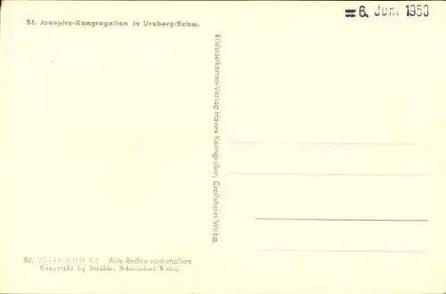 Ak Ursberg in Schwaben, Fliegeraufnahme, St. Josephs-Kongregation