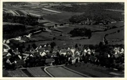 Ak Oberweissach Weissach im Tal Württemberg, Fliegeraufnahme