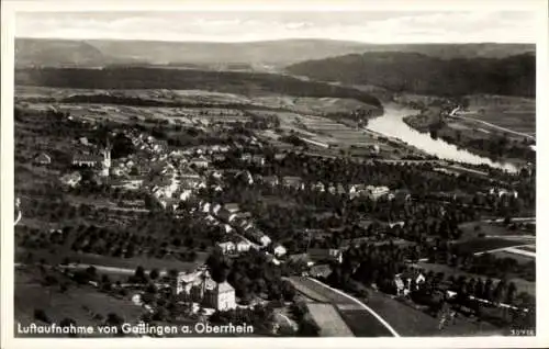 Ak Gailingen am Hochrhein, Fliegeraufnahme