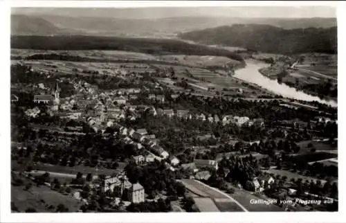 Ak Gailingen am Hochrhein, Fliegeraufnahme