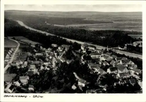 Ak Oberkirchberg Illerkirchberg in Württemberg, Fliegeraufnahme