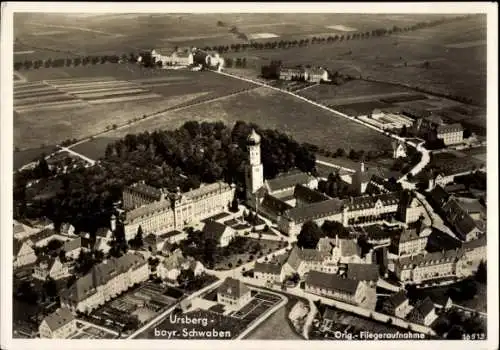 Ak Ursberg in Schwaben, Fliegeraufnahme