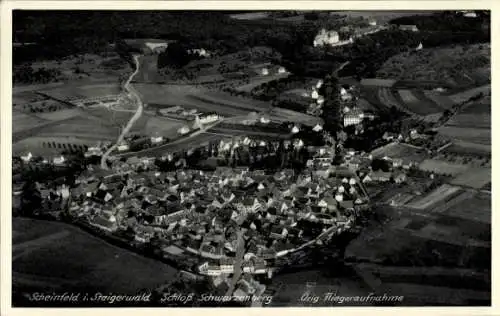 Ak Scheinfeld im Steigerwald Mittelfranken, Fliegeraufnahme, Schloss Schwarzenberg