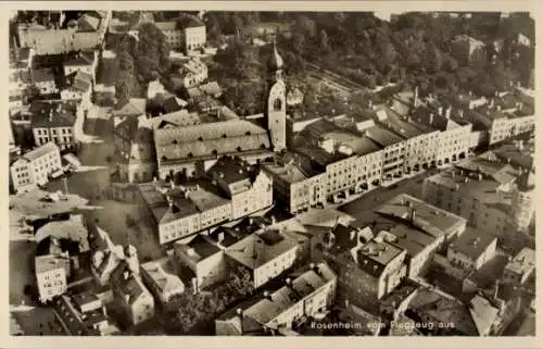 Ak Rosenheim Oberbayern, Fliegeraufnahme