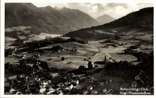 Ak Ruhpolding in Oberbayern, Kurhaus und Sonnenhof, Fliegeraufnahme