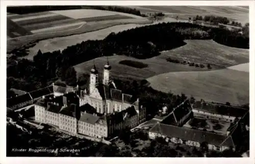 Ak Roggenburg Schwaben Bayern, Kloster, Fliegeraufnahme