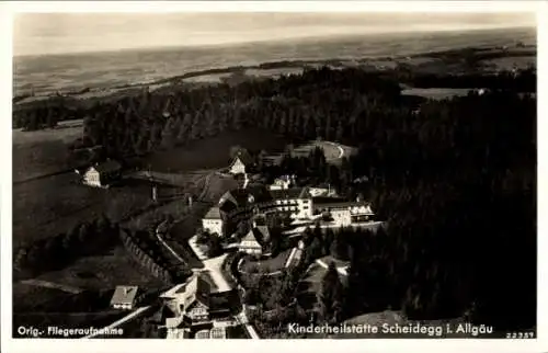 Ak Scheidegg im Allgäu Schwaben, Kinderheilstätte, Fliegeraufnahme