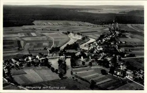 Ak Schöngeising in Oberbayern, Luftaufnahme