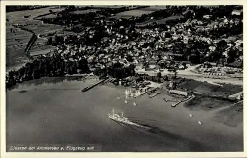 Ak Dießen am Ammersee Oberbayern, Fliegeraufnahme