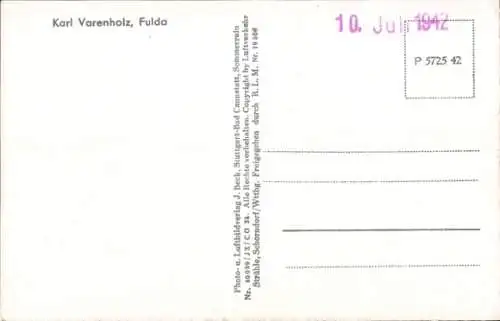 Ak Fulda in Hessen, Fliegeraufnahme